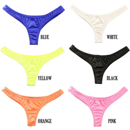 La-Pomme Super WET Fabric Micro Mini T-Back Shorts 120024