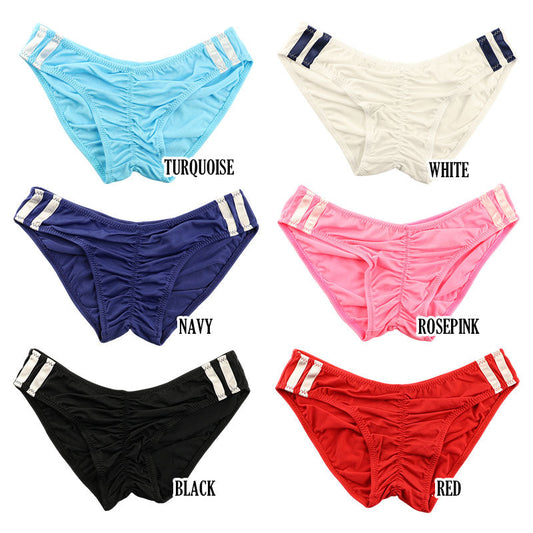 La-Pomme MFS fabric, center shirring, wedged full back shorts 124008