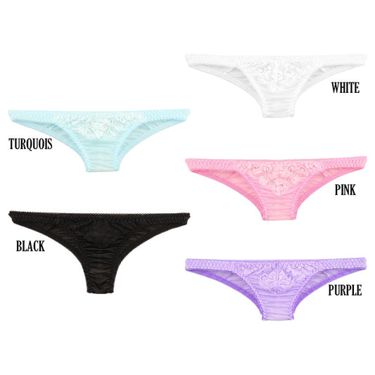 La-Pomme NHK fabric ultra-shallow nano half-back shorts with beautiful lace 319245