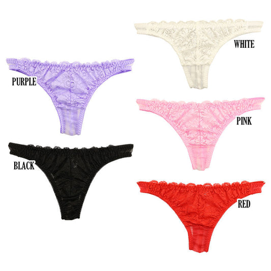La Paume's sheer, see-through x lace airy T-back shorts made from 20 half material 321245
