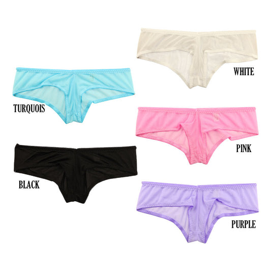 La Paum Airy NHK Fabric Sheer Low-Rise Hot Pants 321255
