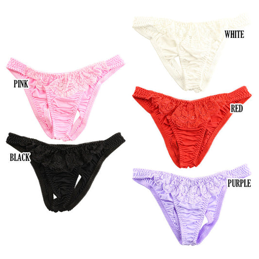 La Paume SSS fabric, sheer, beautiful lace, O-back shorts 322075