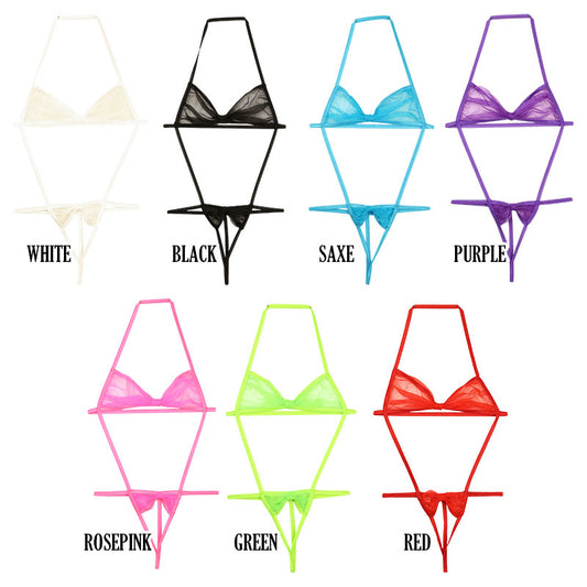 La Paum Seductive Ribbon-Style Bra, See-Through Material with Mist Lace, Sexy Lingerie, 526004