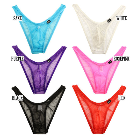 Men's A fusion of sheerness and three-dimensionality! Sexy half-back bikini made of sparkle half material 617067