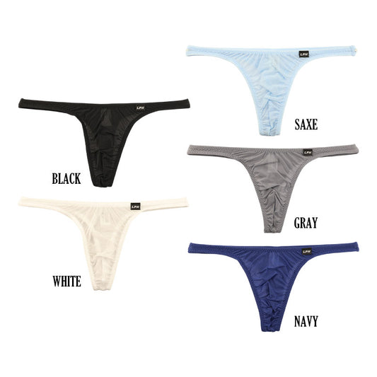 Men's T-back Bikini, GUS Fabric, Ultra-Shallow, Half-Seam, Sheer, High-Stretch Underwear, 620070