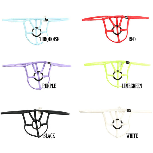 Men's E6000 Fabric Black Power Silicone Ring Support Bikini G-String 720038