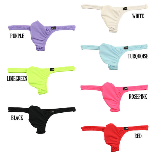 Men's E6000 Fabric T-Back Bikini with 3D Pouch, Low-Rise, 720058
