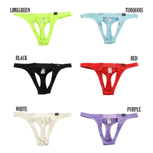 Men's E6000 fabric, front open, open and comfortable, T-back bikini 723027