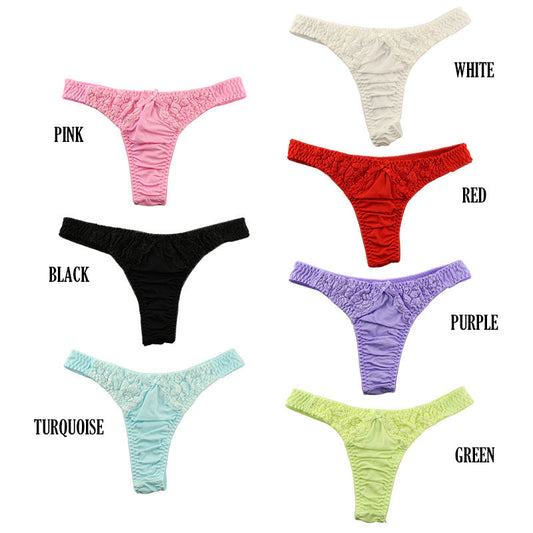 【OUTLET】ラ・ポーム SSS生地 レース Tバックショーツ 321121