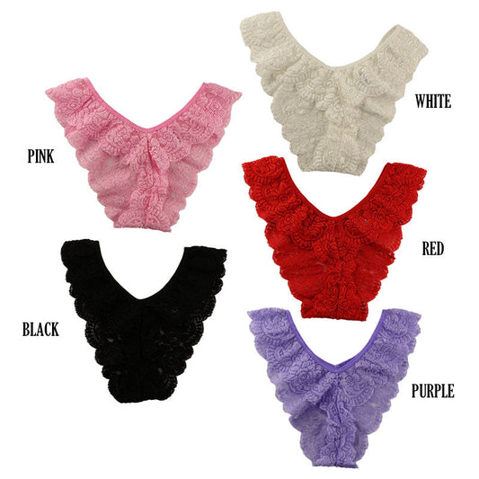 La-Pomme Stretch Lace All-Lace Half-Back Shorts 321124