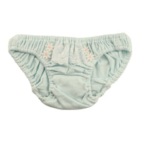 プチミニョン 綿フルバックショーツ ローライズ ホワイトレース 可愛い クシュクシュデザイン 通気性 113045