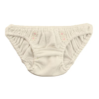 プチミニョン 綿フルバックショーツ ローライズ ホワイトレース 可愛い クシュクシュデザイン 通気性 113045