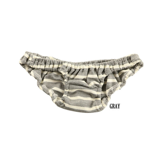 Petit Mignon Nylon Stretch Crinkled Look Scanty In-Rubber Full Back 114047