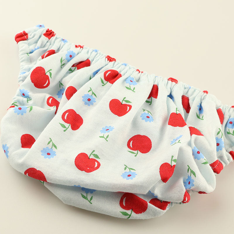 Petit Mignon Cotton Fabric Apple Print Inner Elastic Full Back Shorts 114066