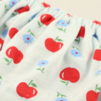 Petit Mignon Cotton Fabric Apple Print Inner Elastic Full Back Shorts 114066