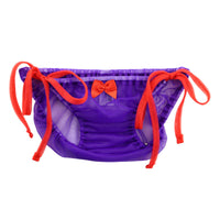 プチミニョン 20ハーフ生地フルバックショーツ シースルー素材 脇ヒモインゴム クシュクシュ可愛い 114077