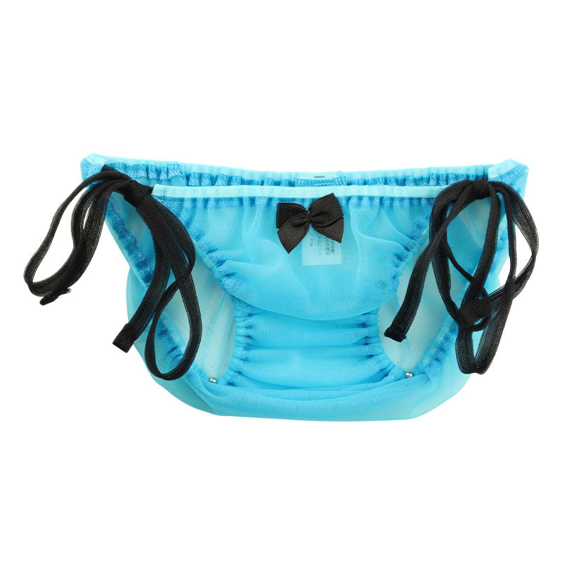 プチミニョン 20ハーフ生地フルバックショーツ シースルー素材 脇ヒモインゴム クシュクシュ可愛い 114077