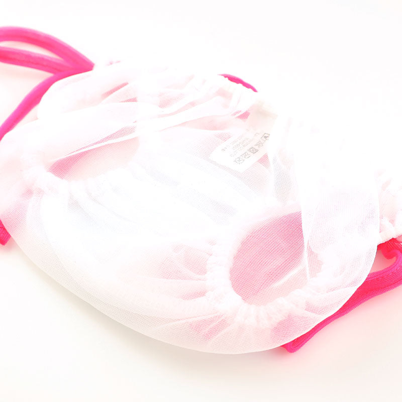 プチミニョン 20ハーフ生地フルバックショーツ シースルー素材 脇ヒモインゴム クシュクシュ可愛い 114077