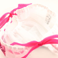 プチミニョン 20ハーフ生地フルバックショーツ シースルー素材 脇ヒモインゴム クシュクシュ可愛い 114077