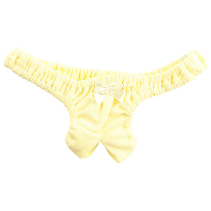 【OUTLET】プチミニョン コットン生地 クシュクシュとした小さな見た目のインゴムパンツ 股ワレTバックショーツ 115050