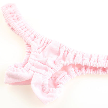 【OUTLET】プチミニョン コットン生地 クシュクシュとした小さな見た目のインゴムパンツ 股ワレTバックショーツ 115050