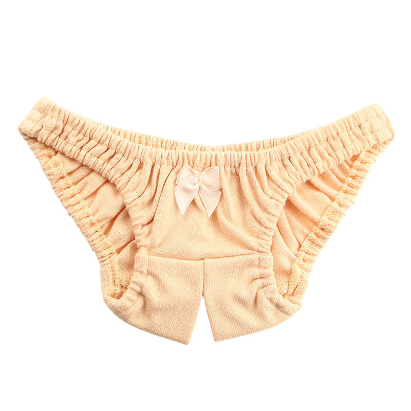 【OUTLET】プチミニョン コットン生地 オープンクロッチ スキャンティ インゴム フルバック 115051