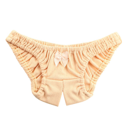 【OUTLET】プチミニョン コットン生地 オープンクロッチ スキャンティ インゴム フルバック 115051