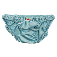 プチミニョン ローライズ フルバックショーツ フェリカ素材 つや感 なめらか肌触り クシュクシュウエスト 小さいサイズ ガーリー パンツ 115052