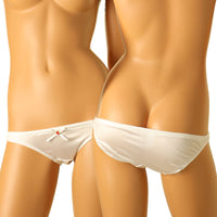 プチミニョン ローライズ フルバックショーツ フェリカ素材 つや感 なめらか肌触り クシュクシュウエスト 小さいサイズ ガーリー パンツ 115052