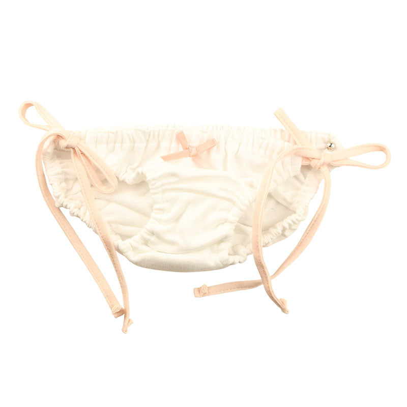 プチミニョン 通気性柔らかフルバックショーツ サイドカラ―リボン クシュクシュインゴム 115056
