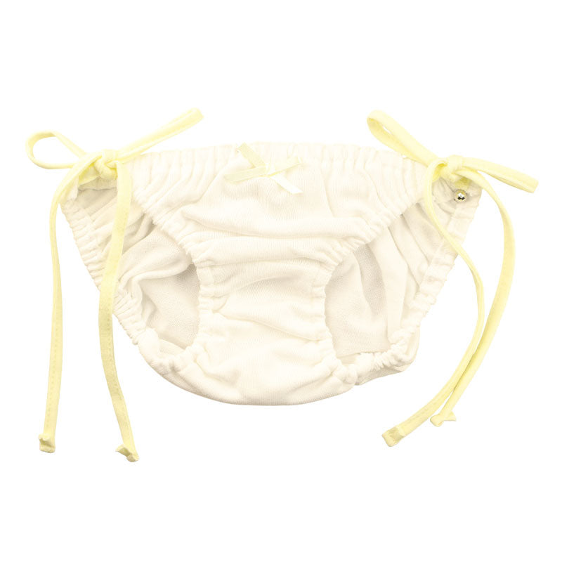 プチミニョン 通気性柔らかフルバックショーツ サイドカラ―リボン クシュクシュインゴム 115056