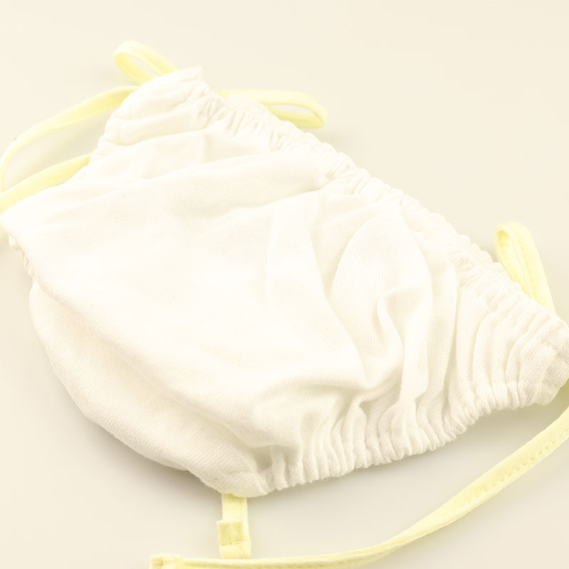 プチミニョン 通気性柔らかフルバックショーツ サイドカラ―リボン クシュクシュインゴム 115056