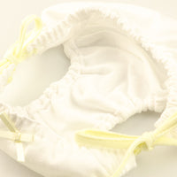 プチミニョン 通気性柔らかフルバックショーツ サイドカラ―リボン クシュクシュインゴム 115056