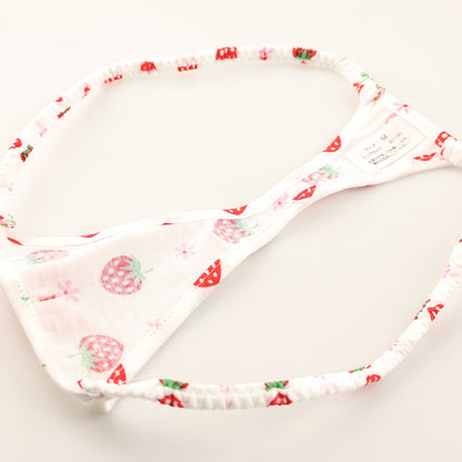 La Paum T-back Panties, Hyper Low-Rise, Cotton, Extra Small, Strawberry Print, 115061