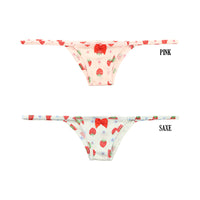 ラ・ポーム ハーフバックショーツ ハイパーローライズ コットン 極小 イチゴ柄 115062