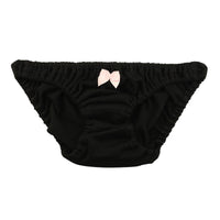 La Paum 100% Cotton Full-Back Shorts, Small, Ruffled Waist, Scanty, 116041