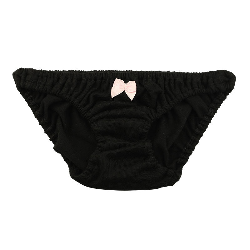 La Paum 100% Cotton Full-Back Shorts, Small, Ruffled Waist, Scanty, 116041