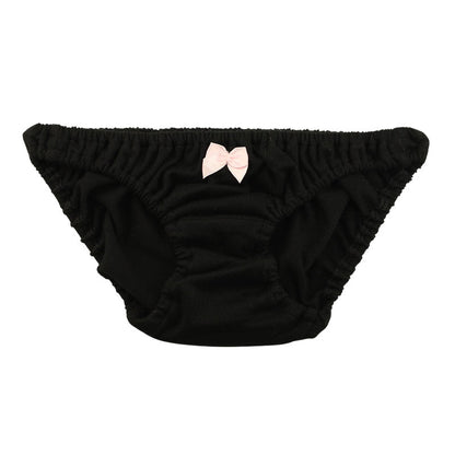 La Paum 100% Cotton Full-Back Shorts, Small, Ruffled Waist, Scanty, 116041