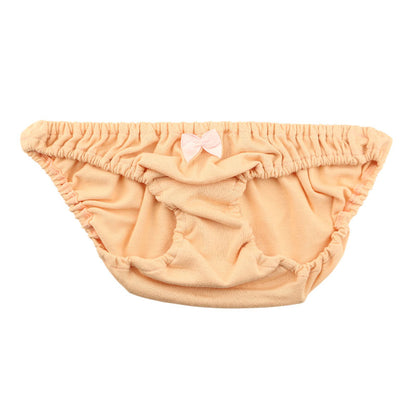 La Paum 100% Cotton Full-Back Shorts, Small, Ruffled Waist, Scanty, 116041