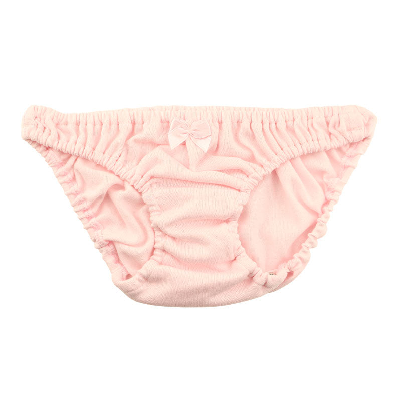 La Paum 100% Cotton Full-Back Shorts, Small, Ruffled Waist, Scanty, 116041