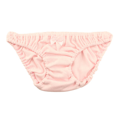 La Paum 100% Cotton Full-Back Shorts, Small, Ruffled Waist, Scanty, 116041