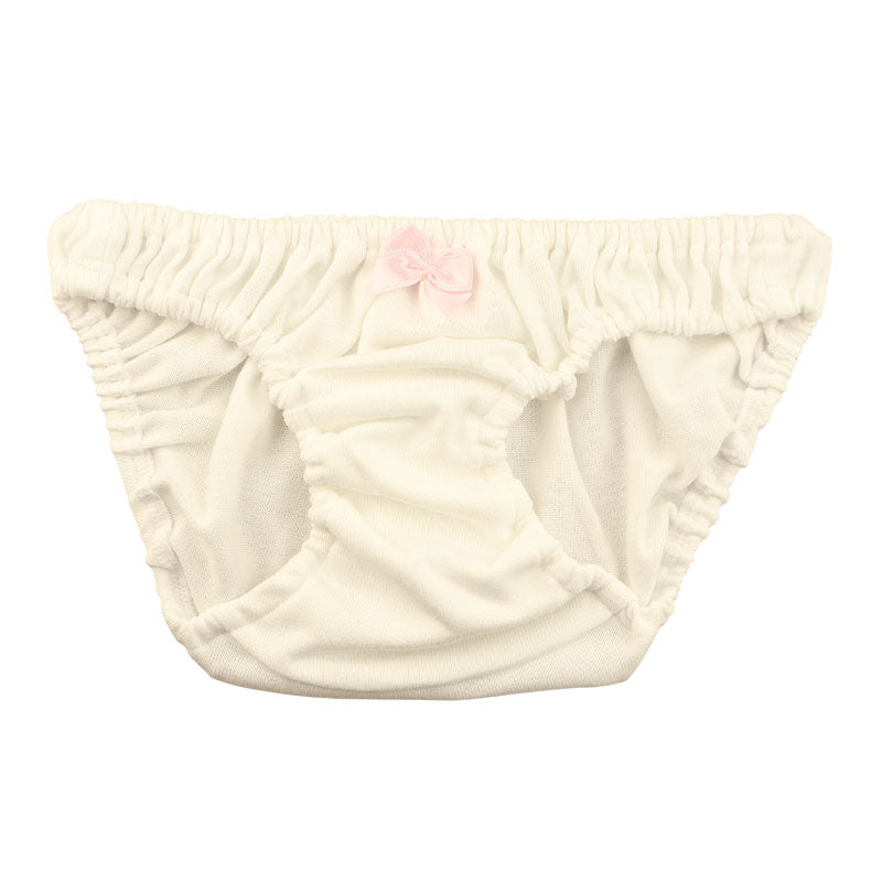 La Paum 100% Cotton Full-Back Shorts, Small, Ruffled Waist, Scanty, 116041