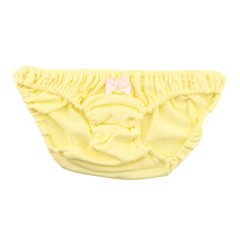 La Paum 100% Cotton Full-Back Shorts, Small, Ruffled Waist, Scanty, 116041