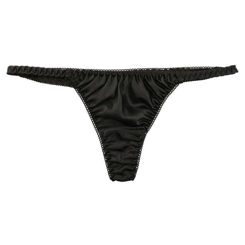 La-Pomme T-back briefs made of lustrous, silk-like satin fabric 116046