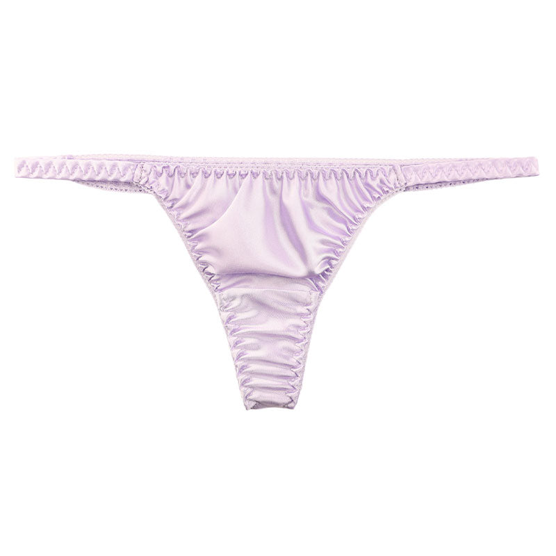 La-Pomme T-back briefs made of lustrous, silk-like satin fabric 116046