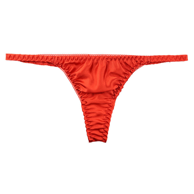 La-Pomme T-back briefs made of lustrous, silk-like satin fabric 116046