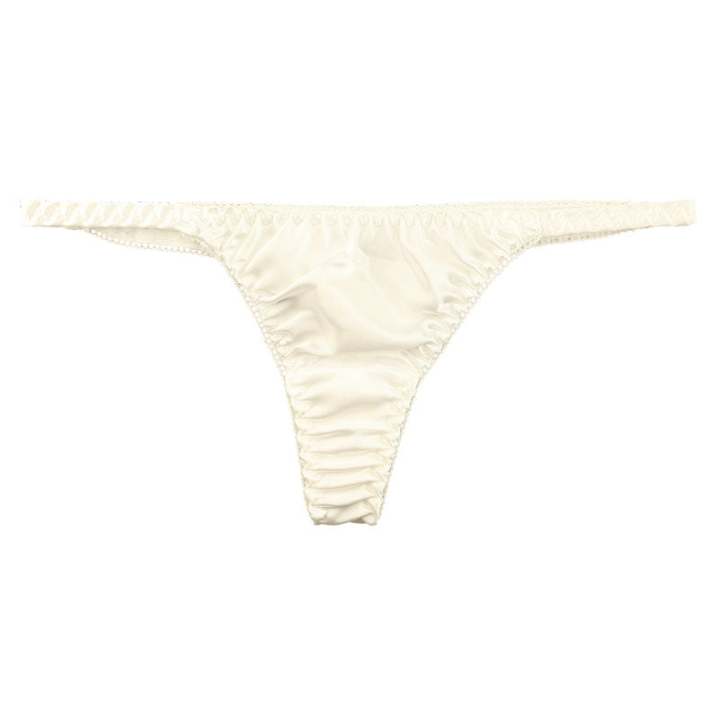 La-Pomme T-back briefs made of lustrous, silk-like satin fabric 116046