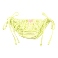 プチミニョン 通気性良好 柔らかフルバックショーツ サイドリボン クシュクシュインゴム ローライズ 117089