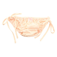 プチミニョン 通気性良好 柔らかフルバックショーツ サイドリボン クシュクシュインゴム ローライズ 117089