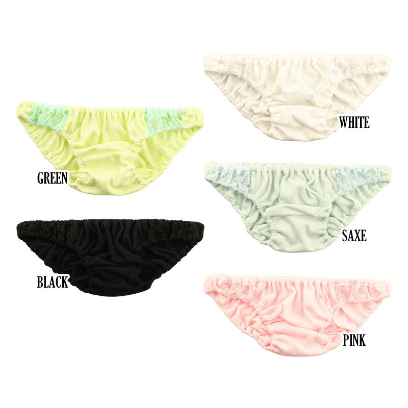 プチミニョン コットン生地 フルバックショーツ インゴムタイプ クシュクシュ見た目 ローライズ 117092